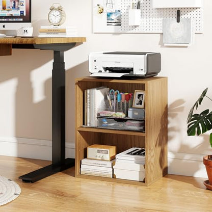 Giantex 2-Cube Bookshelf, 2-Layer Storage Shelf Bookcase w/Large-Capacity Open Storage Space for Living Room Bedroom Study Office, Multi-Functional Furniture Display Cabinet, Natural | Display Shelf with Open Storage Space for Living Room, Home Office, Mu