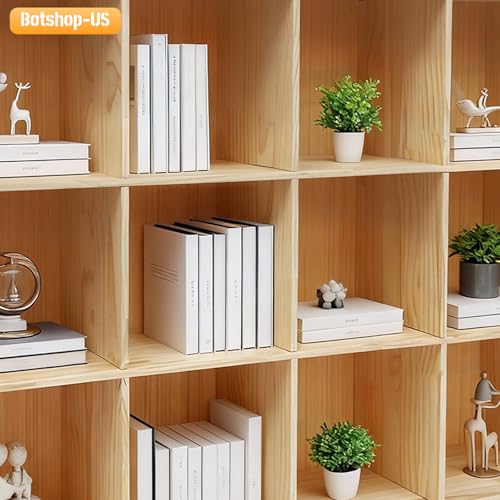 Gdrasuya10 12-Cube Storage Shelf Bookcase - Wooden 3-Tier Floor Standing Open Bookshelf Horizontal Bookcase Accent Cubby Shelf for Home Office, Display Cabinet, 11.8" D x 47.2" W x 35.4" H - size: 12 Cubes/3 Tier