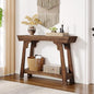 Tribesigns 41.3" Farmhouse Console Table, Small Entryway Table with 2-Tier Storage, Narrow Wooden Sofa Table Behind Couch for Living Room, Foyer, Hallway, Rustic Brown