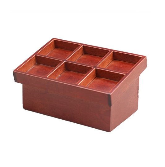 Dollhouse Accessories 1:12 Scale Fruite Vegetable Rack Food Display Furniture Grocery Store Miniature Furniture Decoration Ornament (Brown) - color: Brown