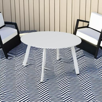 Grand patio 28-inch Outdoor Steel Coffee Table, Round Patio Side Table, Great for Backyard Patio Deck, White - color: White, style: 1 PC