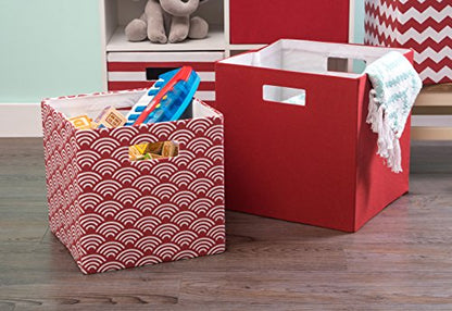 DII Poly-Cube Storage Collection Hard Sided, Collapsible Solid, Large, Rust - color: Rust, size: Large Square, 13x13x13"