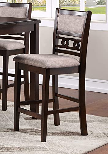 New Classic Furniture Gia Counter Chairs, Set of 2, Cherry Brown - color: Cherry, size: Set of 2, style: Counter Chair