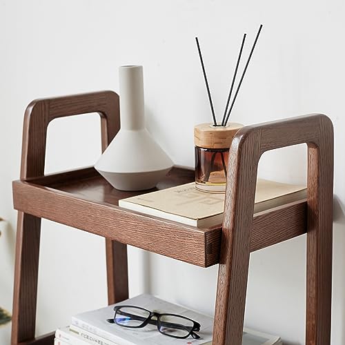 GDFStudio 3-Tier Wood Shoe Rack & Storage Bench,Versatile Organizer with Oak Frame & Timeless Design, Easy Assembly for Entryway,Living Room,Bedroom, Bathroom,Kitchen,Hallway,Walnut - color: Walnut