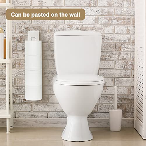 Over The Tank Toilet Paper Holder Bathroom Toilet Tissue Paper Roll Storage Holder Wall Mount Brushed Nickel,Metal Hanging Adhesive Toilet Paper Holder Dispenser Toilet Paper Organizer 1p - color: C:hold 4 Rolls Tissue(1pcs)