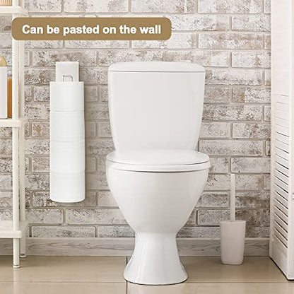 Over The Tank Toilet Paper Holder Bathroom Toilet Tissue Paper Roll Storage Holder Wall Mount Brushed Nickel,Metal Hanging Adhesive Toilet Paper Holder Dispenser Toilet Paper Organizer 1p - color: C:hold 4 Rolls Tissue(1pcs)