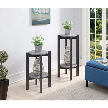 Modern Plant Stand Indoor Outdoor - Minimalist Design, Sturdy Metal, 23.5" Height, Home Decor