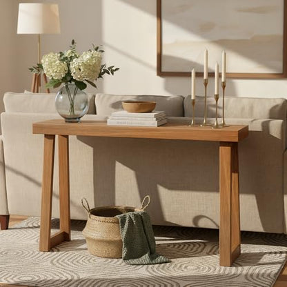 Plank+Beam Classic Console Table, 56 Inch, Pecan | Non-Toxic Finishes, Versatile Design, Elegant Details, Easy Assembly, Quick Setup, Solid Wood - color: Pecan, size: 56" Console Table