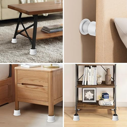 Microwave Risers - Adjustable Height (1.6in-2.6in) Microwave Oven Feet, 4-Pack Non-Slip Microwave Cooling Stand for Small Appliances (Microwave, Air Fryer) & Furniture (Sofa, Table) White - color: White
