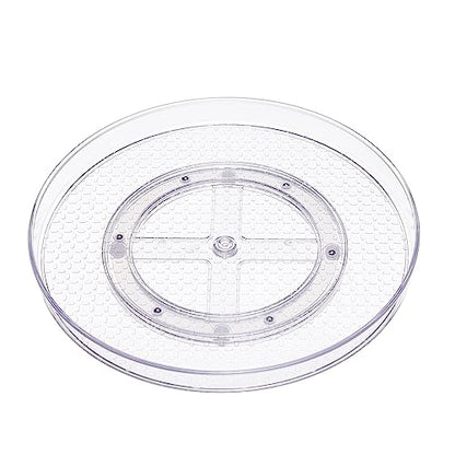 Amazon Basics Clear Lazy Susan Turntable Organizer for Organization, 12-Inch, 2-Pack - size: 12" Diameter, 2-Pack