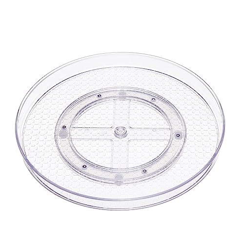 Amazon Basics Clear Lazy Susan Turntable Organizer for Organization, 12-Inch, 2-Pack - size: 12" Diameter, 2-Pack