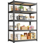 DurayLoly 5-Tier Storage Shelves, 1980LBS Adjustable Pantry Shelves, Metal Shelving Unit for Storage, Kitchen, Pantry, Closet, Laundry, Garage,72.06" H x 35.55" W x 11.81" D - size: 72.06"H × 35.55"W × 11.81"D