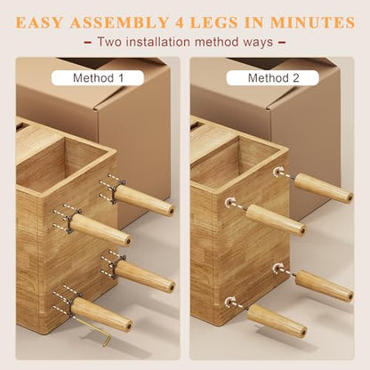 Nightstand 2 Drawers with Open Shelf Narrow Night Stand Solid Wood Bedside Table Mid Century Modern Nightstand Wooden End Table for Bedroom, Study, Office - color: Natural-2d, size: 15.75''×11.8''×23.62''