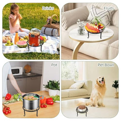 6 Pack Outdoor Plant Stand, Heavy Duty Metal Plant Stand, Flower Pot Stand Indoor Outdoor , Rust Proof Iron Planter Stand, Multi-Size Plant Pot Stands, Pot Stands for Plants Indoor Home Garden Patio