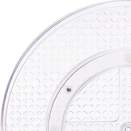 Amazon Basics Clear Lazy Susan Turntable Organizer for Organization, 12-Inch (Pack of 8) - size: 12" Diameter, 2 Tier, 8-Pack