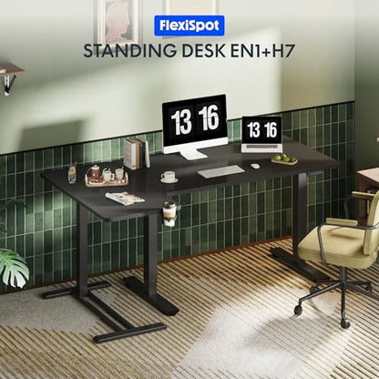 FLEXISPOT Adjustable C Table with Wheels, Mobile Snack Side End Table Sofa Couch Bedside Table Laptop Rolling Cart TV Tray Night Stand Small Space Side Table,(31.5" W x 17.7" D,Black) - color: Black, size: 32x18