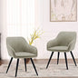 annjoe Faux Suede Accent Chair Arm Chairs Living Room Chairs Leisure Chair Upholstered Chair with Metal Legs Set of 2 for Home Kitchen Office Bistro Cafe - color: Gray Green