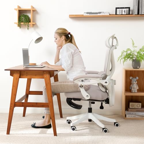 Nnewvante Desk, Bamboo Table with 2 Drawers, Simple Modern Furniture for Home, Office, Computer, Writing, Study, Makeup & Workstation (46''-Brown) - size: 46''-Brown