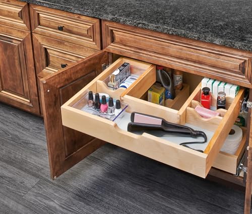 Rev-A-Shelf Wood Vanity Sink Cabinet Pullout Organizer