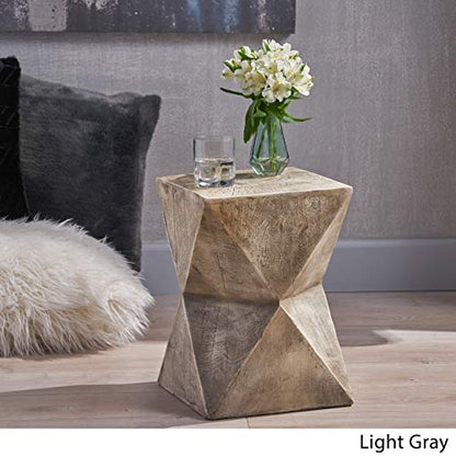 Christopher Knight Home Manuel Weight Concrete Accent Table, Light Gray - color: Manue,light Gray