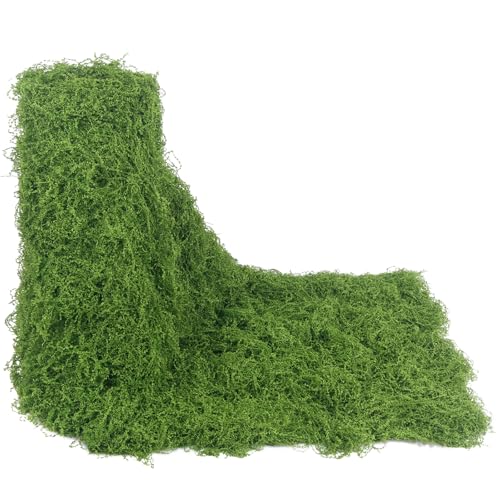 Moss Table Runner Fake Moss Rolls for Decoration 12" x 71" Artificial Moss for Plants Indoor Green Faux Grass for Planters Crafts DIY Table Centerpieces Fairy Garden Floral Wedding 30 x 180cm - color: Green, 12 X 71 Inch/30x180cm