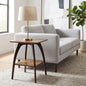 Sandstone Home LAX Mid-Century Modern Square End Table with Starburst Top – 18” Accent Table with Shelf, Warm Nutmeg Brown and Espresso Finish Retro Side Table or Nightstand for Living Room or Bedroom - color: Warm Nutmeg Brown and Espresso
