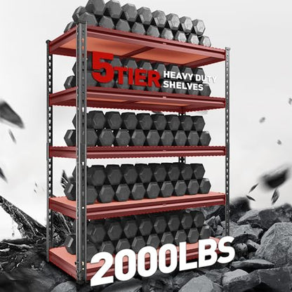 REIBII 2000LBS Garage Shelving Heavy Duty 72''H Storage Shelves 5 Tier Heavy Duty Shelving, Adjustable Metal Shelves for Garage Pantry Closet Kitchen Basement 35.5" W x72 H x 15.8" D, 3 Pack - size: 15.8"D x 35.5"W x 72"H