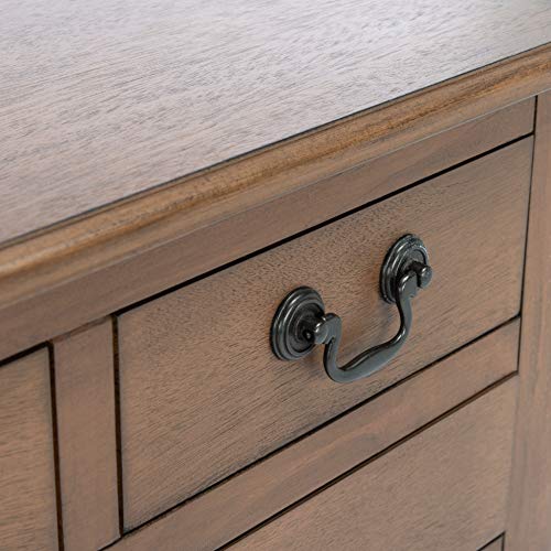 SAFAVIEH Furniture - Athena 3-Drawer Console Table - Brown - Solid Wood - Farmhouse Classic Design - Ideal for Entryway, Living Room, Hallway, 23.5" W x 13" D x 29.5" H (CNS5703C) - color: Brown
