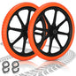 Upgraded 20x1.95" Flat Free Tires for rubbermaid Wheelbarrow Wheels | 20" Flat Free Tires with 5/8" and 3/4" Bearing Replacement for rubbermaid Cart Wheels/Big Wheel Utility Carts - color: Orange