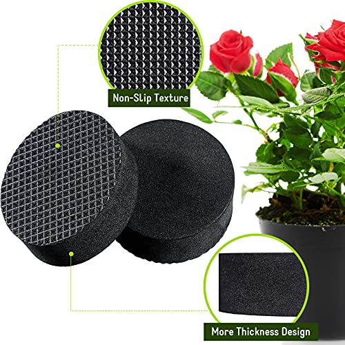 Geiserailie 30 Pcs Plant Pot Invisible Feet Risers - EVA Nonslip Gardening Pads for Flower Pots, Indoor, Outdoor, Patio, Deck, Garden, Greenhouse