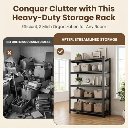 2 Tier Metal Bookshelf, Adjustable Tall Bookcase, Heavy Duty 1200 LBS Modern Deep Book Shelf, Bolt-Free Storage Shelves for Living Room, Home Office, Garage, 13.8" Wx 11.8" Dx 22.0" H - size: 2Tier-13.8"Wx 11.8"Dx 22.0"H