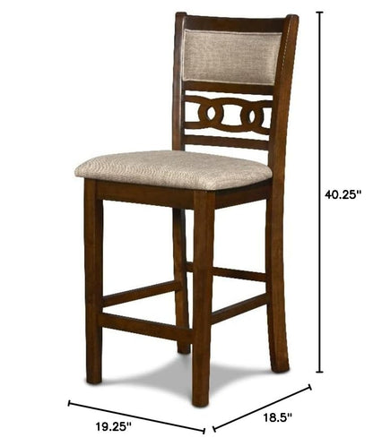 New Classic Furniture Gia Counter Chairs, Set of 2, Cherry Brown - color: Cherry, size: Set of 2, style: Counter Chair