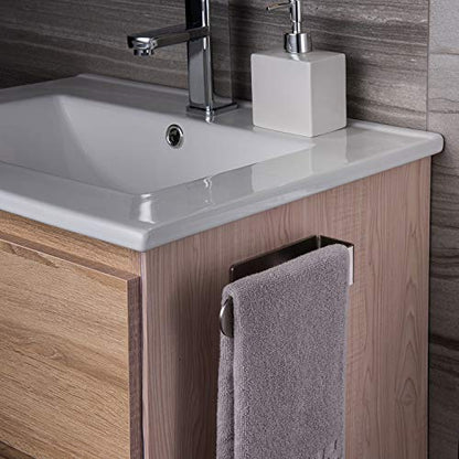 Taozun Hand Towel Holder/Hand Towel Ring - Self Adhesive Bathroom Towel Bar Stick on Wall, SUS 304 Stainless Steel Brushed | Hand Towel Rack, 7.9 Inch, For Bathroom/Kitchen/RV/Renter, Space Saver, Easy to Install, Peel and Stick, No Drilling, Sturdy - col