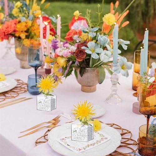 KissYou Acrylic Box Clear Box with Lid for Display, Plastic Square Cube 2 Pack Storage Contanier Party Decorative Boxes - size: 3.15 x 3.15 x 3.15 Inch