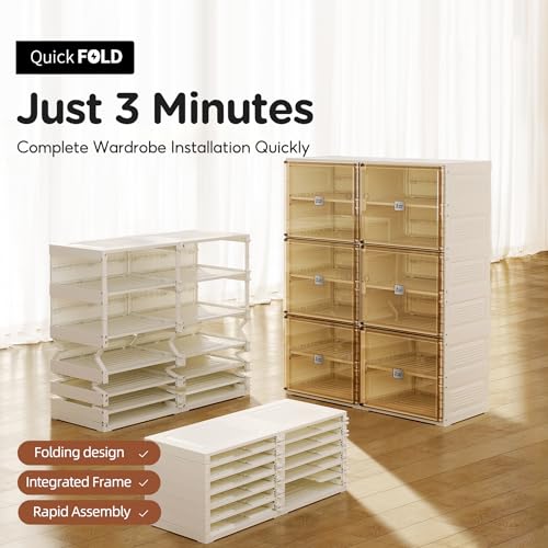 ANTBOX Portable Shoe Rack Organizer for Closet Entryway, Stackable Sneaker Storage Shoe Cabinet with Magnetic Clear Door, Large Plastic Storage containers Bins with Lids 7 Tiers 28 Pairs - size: 7 Tiers 28 Pairs
