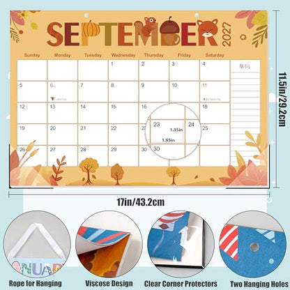 Guasslee Desk Calendar 2026-2029,36 Months Calendar Runs from 2026 Jun. to 2029 May, 17"x11.5" Monthly Desktop/Wall Planner with Thick Paper and Notes for Home School & Office - color: Jun 36month blue, size: 17"x11.5"