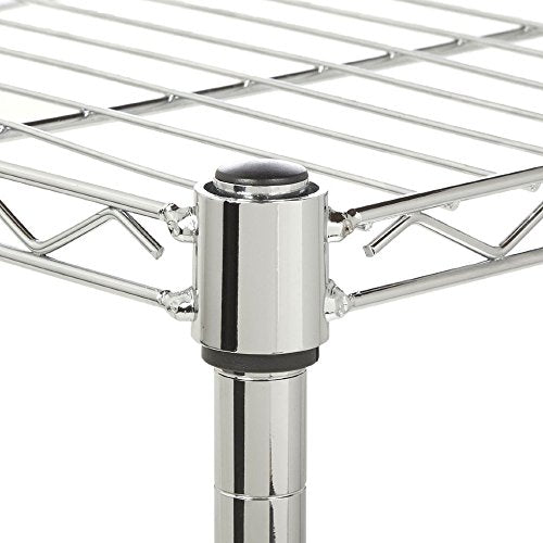 5-Tier Shelf, Adjustable Wire Metal Rack Shelving, Heavy Duty Standing Storage Shelves, Garage, Kitchen, Office, Bathroom, Shelfs Easy Assembly, 35" W x 14" D x 71" H, Chrome - color: Chrome, size: 5-tier 35.43"W x 13.78"D x 70.87"H
