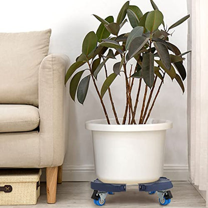 W B D WEIBIDA Plant Caddy with Wheels Heavy Duty 440lbs Capacity, Adjustable 15-21 Inch Rolling Plant Stand Indoor Outdoor, Large Plant Cart Dolly with Casters for Flower Pot Garden Pot Mover - color: Blue