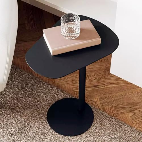 C Shaped End Table Small Side Tables Living Room, Metal Coffee Accent Table | Outdoor C Table Narrow Sofa Table, Couch Tables That Slide Under, TV Trays Bedside Nightstand for Bedroom Patio Small Spaces
