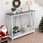 Farmhouse Console Table for Entryway, 39.3 Inch Sofa Table with Storage Shelf, Hallway Table, Narrow Behind Couch Table for Foyer, Living Room，Oak Grey - color: Oak Grey