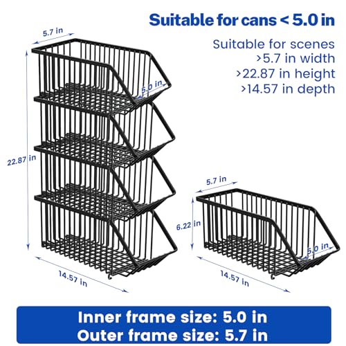 Soda Can Organizer of 4 Pack,Stackable Can Organizer For Pantry, Soda Storage, Soup Soda Can Dispenser, Can Storage Rack for Pet Food Cans