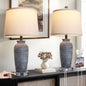 CINSARY 25" Retro Distressed Black Farmhouse Jar Table Lamps Set of 2, 3 Way Touch Control Rustic Bedside Lamps with USB A+C Ports & AC Outlet, Pot Nightstand Lamps for Bedroom Living Room - color: Distressed Black