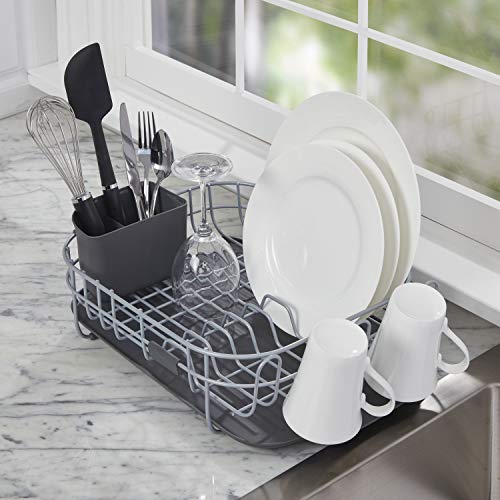 KitchenAid Low Profile Carbon Steel Dishrack, one size, Charcoal - color: Gray, size: Low Profile