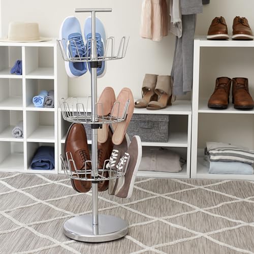 Household Essentials 3-Tier Shoe Storage Tree, Silver - color: Silver