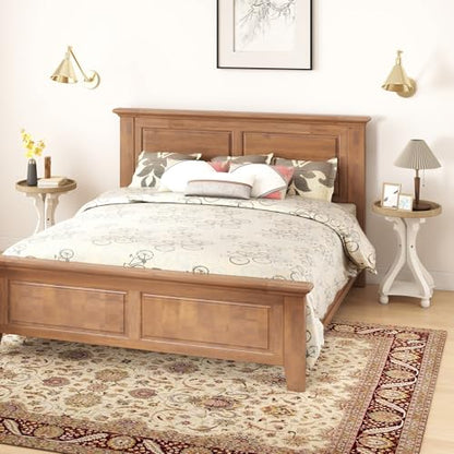 Accent Wood Farmhouse End Table, Set of 2 Round Side Tables, Nightstand Natural Tray Top and Distressed Carved Legs for Bedroom Living Room, White - size: 2-pcs, style: Round