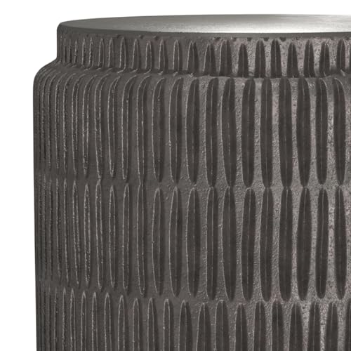 HomeStock Metal Side Table, Industrial Modern End Table, 15 Wide Graphite Finish