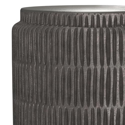 HomeStock Metal Side Table, Industrial Modern End Table, 15 Wide Graphite Finish