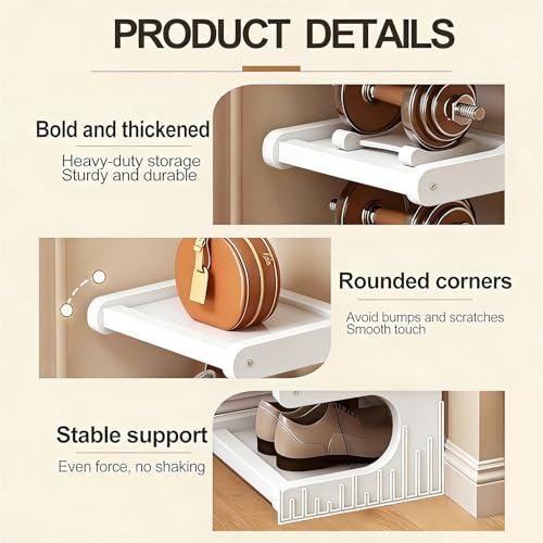 7-Tier Vertical Shoe Rack, Bamboo Free Standing Shoe Rack Shelf, Shoe Storage Stand, Entryway Shoe Tower, Vertical Shoe Organizer for Narrow Closet, Entryway, Hallway - color: White