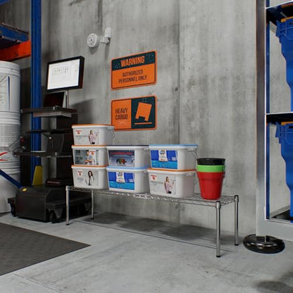 14" Deep x 60" Wide x 14" Height Wire Shelving Kit | 1-Tier | NSF Commercial Storage Rack Unit - size: 14" Deep x 60" Wide