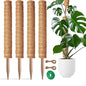 Moss Pole, 4 Pack 17Inch Monstera Plant Support for Climbing Plants Accessories Indoor -Stackable Moss Poles Plant Support Stakes -Coir Plant Pole Sticks for Potted Plants -Pothos, Tall Plant Trellis - size: 4pcs x 17 Inches